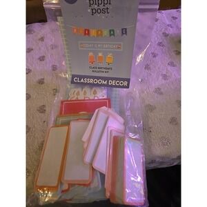 Pippi Post Classroom Birthday Bulletin Board Kit 182pcs Teacher Supplies